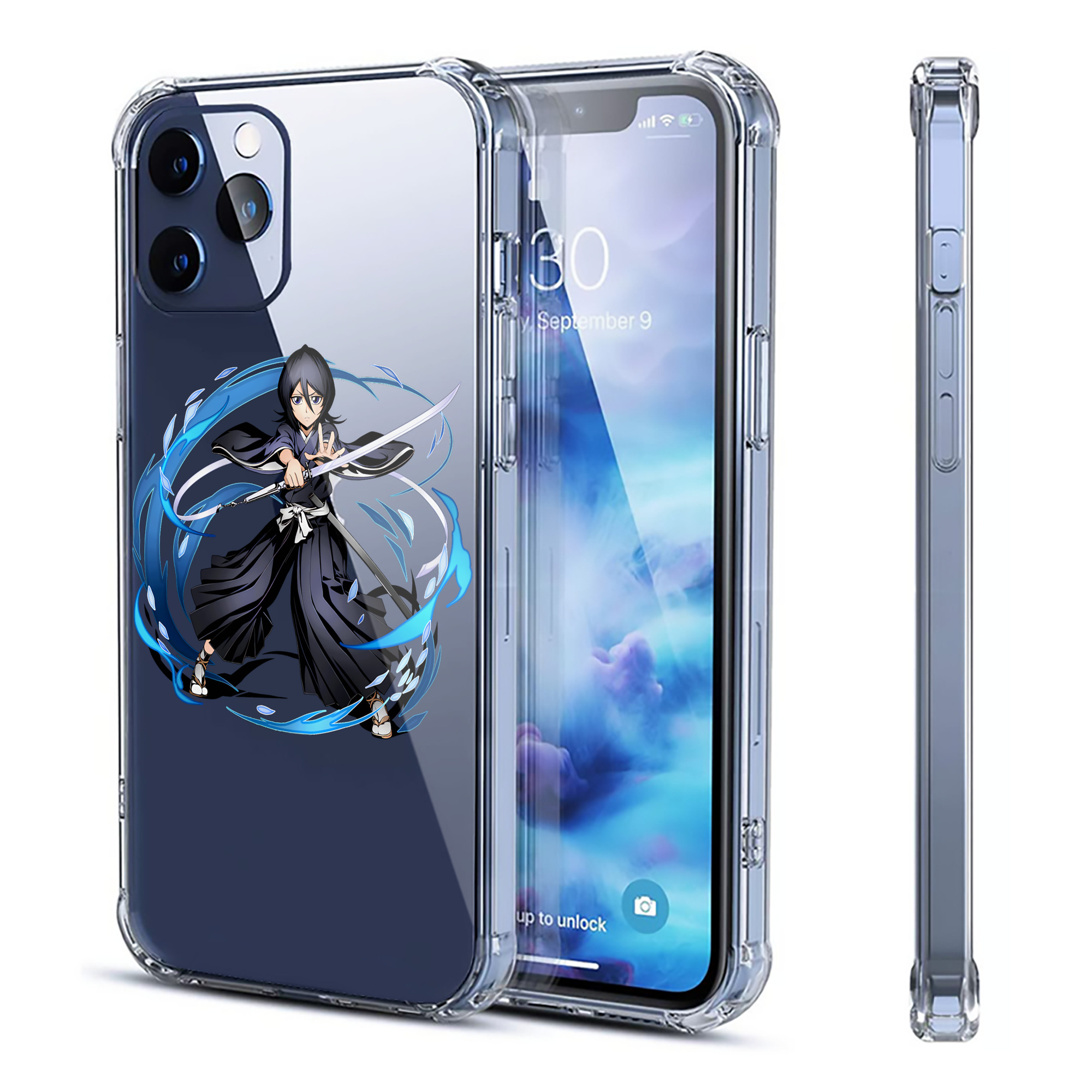 （画像用） ブリーチ 朽木ルキア BLEACH Kuchiki Rukia 【iPhone 12シリーズ対応】透明スマホケース（クリアソフトケース）
